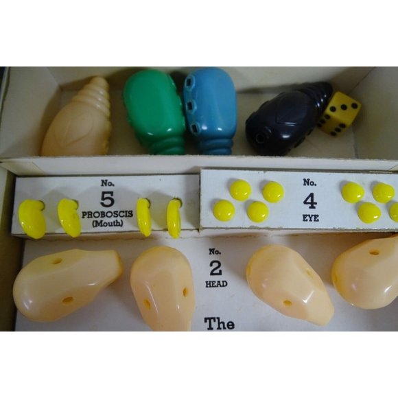 Vtg. 1949 Cootie Game Shaper Complete - Picture 4 of 6